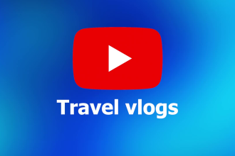 create a unique youtube intro for a travel vlog