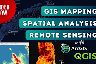 do gis mapping, spatial analysis, remote sensing in arcgis and qgis