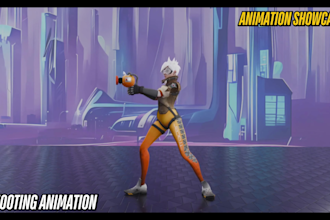 create 3d game character animation 3d rigging model unreal engine game
