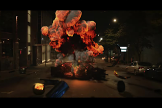 create 3d fire explosion, 3d vfx animation, 3d blood  simulation,3d animation