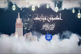 make professional hajj mubarak and eid greeting videos