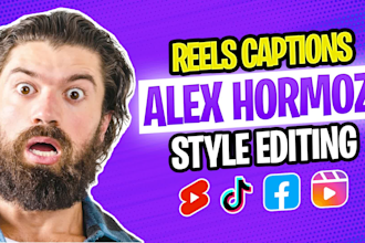 captions like alex hormozi for youtube shorts, instagram reels, tiktok videos