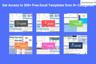 give 300 editable excel sheet templates, spreadsheet bundle