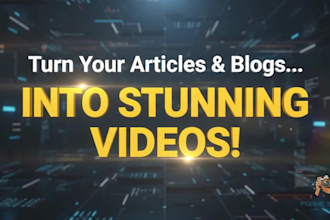 convert articles into youtube videos with fast delivery