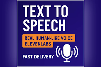 create realistic text to speech audio using elevenlabs, fast delivery