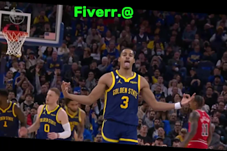 create a pro nba videos for instagram, tiktok, facebook and youtube channels