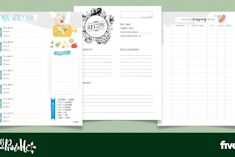 design any journal, planner, invoice in PDF file