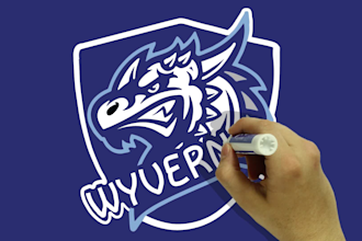 create a clean 2d logo animation and reveal