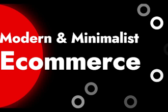 create ecommerce website with modern and minimalist UI UX design