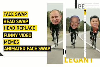 do funny face swap head swap video editing for you