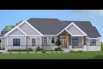 do high quality exterior 3d architectural render for US residential plan