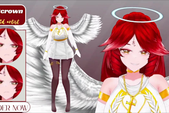 draw a ready to rig live2d vtuber model 2d vtuber illustration oc vtuber model