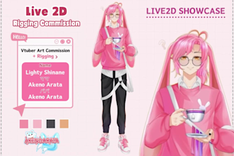 rig and animate your vtuber live2d models high quality for vtube studio streams