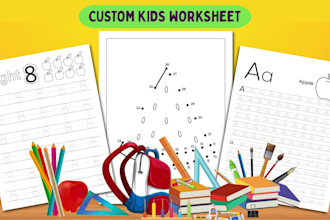 design kids worksheets, activity books, and workbooks for KDP