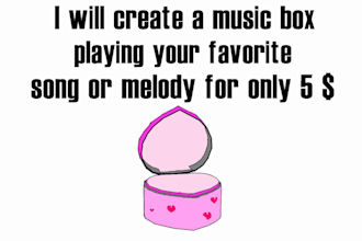 create a music box audio playing your favourite song or melody