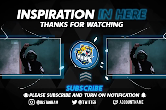 make animated youtube end screen, end card or outro