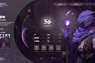 design UI UX design, hud, menus, inventory and animation for unreal engine game
