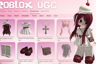 create custom roblox ugc accessories, hair, character model for your roblox game