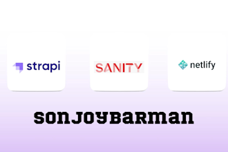 provide strapi, netlify, stripe, sanity  cms services with next js and react js