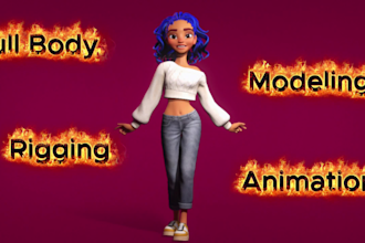 do custom 3d character design, game assets 3d animation