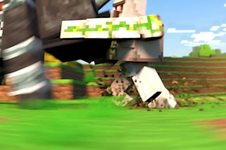 create minecraft animation video, intro, youtube intro, tiktok and 3d animation