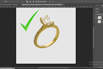 do fast class jewelry photo retouching or background removal