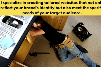 design your handyman website, construction website with appointment booking
