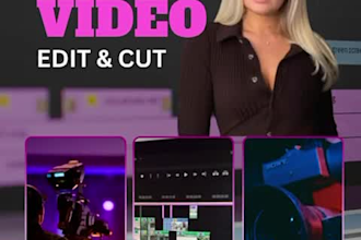 edit and cut your video professionally and creatively