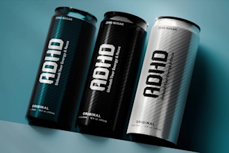 design a premium beverage can packaging and label