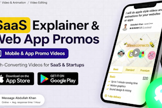 do professional saas promotional videos for you website,apps