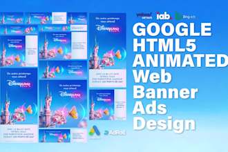 design professional animated HTML5 banner ads