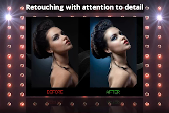 do professional photo retouching and high end retouching in photoshop
