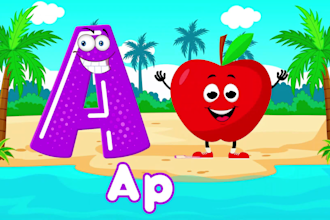 create professional 2d animation for kids learning