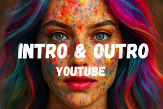 create glorious podcast intro and youtube intro outro video