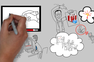 do an awesome doodle whiteboard animation video