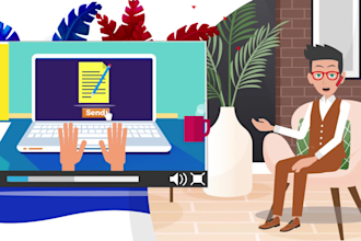 create 2d animated explainer video or saas explainer video