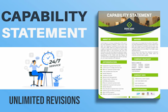 design a professional and business capability statement