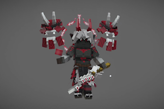 model custom minecraft 3d blockbench model, texture and animation