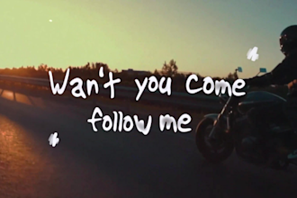 create a stunning animated lyric video for independent music artists