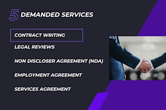 be your online lawyer for legal writing of contracts
