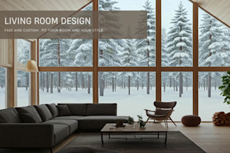 design with different styles for living room, bedroom, bathroom and other space