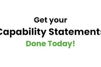 design  a professional capability statement for you