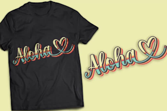 create a custom typographic t shirt design