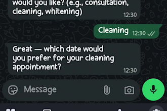 build a whatsapp ai receptionist for dentists