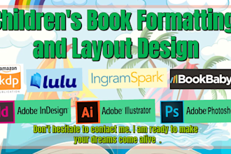 do book, children book formatting and layout design