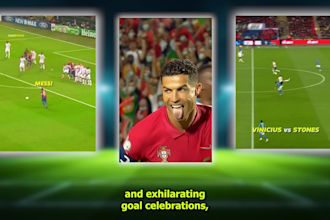 make any style of football, soccer short videos for youtube shorts