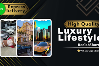 create luxury lifestyle youtube shorts and instagram reels
