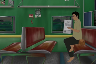 create a 2d horror cartoon animation for you