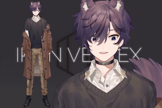 design and rig 2d vtuber avatar, 2d vtuber model, 2d vtuber rigging, live2d mode