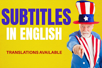 create handcrafted english subtitles